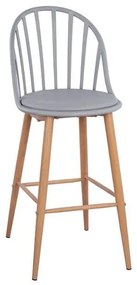 Σκαμπό Bar Alina HM8580.10 Grey 47X57X113Υ εκ. Σετ 2τμχ Metal, Polypropylene