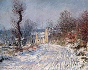 Αναπαραγωγή The Road to Giverny, Winter, 1885, Claude Monet