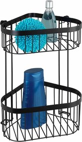 Γωνιακή Ραφιέρα Μπάνιου Διπλή Wenko Classic Plus Black 23882100
