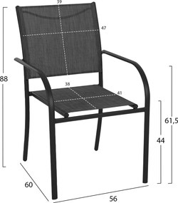 ΣΕΤ ΤΡΑΠΕΖΑΡΙΑΣ 5ΤΜΧ REDAN HM21223.01 ΤΡΑΠΕΖΙ & 4 ΠΟΛΥΘΡΟΝΕΣ ΣΕ ΜΑΥΡΟ