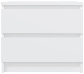 vidaXL Κομοδίνα 2 τεμ. Λευκά 50 x 39 x 43,5 εκ. από Μοριοσανίδα