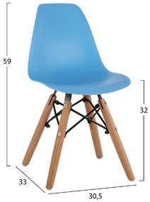 ΚΑΡΕΚΛΑ TWIST KID ΤΜΧ.HM8453.08 ΞΥΛΙΝΑ ΠΟΔΙΑ & ΚΑΘΙΣΜΑ ΜΠΛΕ PP 30,5Χ33Χ59 ΕΚ
