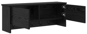 vidaXL Τοίχου Κρεμάστρα Μαύρη δρυς 80 x 20 x 30 cm Επεξεργασμένο ξύλο