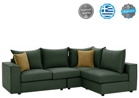 CORNER SOFA MONZA  INTERCHANGEABLE GREEN 265x195x98