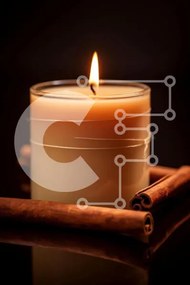 Intra Συλλεκτικό Ξύλινο Παζλ Plywood 4mm - Κερί αρωματοθεραπείας με ξυλάκια κανέλας Σε Ξύλινο Κουτί - Διαστάσεις Puzzle: 10x10 cm – 25 κομμάτια