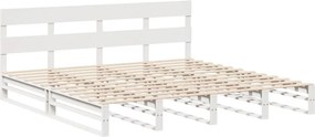 vidaXL Σκελετός Κρεβ. Χωρίς Στρώμα Λευκό 180x200 εκ Μασίφ Πεύκο