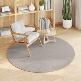 vidaXL Χαλί εσωτερικού χώρου LUGO Κρέμα και Ταπεί Ø 160 cm Πολυεστέρας