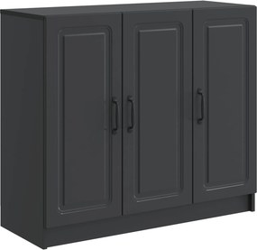vidaXL Πλαϊνό γραφείο Μαύρο 89 x 34,5 x 77 εκ. Επεξεργασμένο Ξύλο