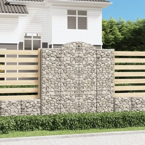 vidaXL Συρματοκιβώτια Τοξωτά 15 τεμ. 200x50x200/220 εκ. Γαλβαν. Ατσάλι