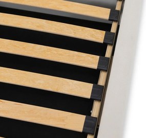 Επενδυμένο κρεβάτι Pirkun-140 x 200-Μαύρο