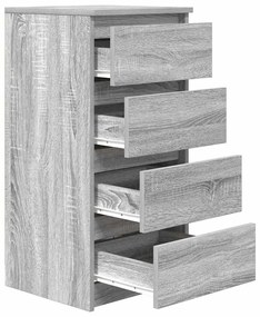 Ντουλάπι Γκρι Sonoma 37,5x35x76 εκ. Ξύλινο μηχανουργικό ξύλο - Γκρι