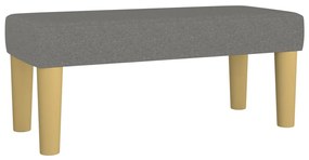 vidaXL Κρεβάτι Boxspring με Στρώμα Σκούρο Γκρι 90x200 εκ. Υφασμάτινο
