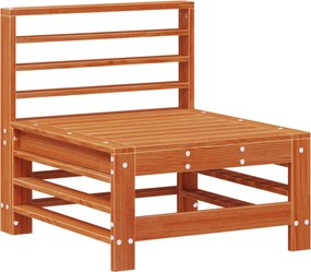 vidaXL Σετ Ξαπλώστρας Κήπου 5 pcs Κερωμένο Καφέ Στερεό πεύκο