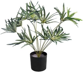 Τεχνητό Φυτό Broadleaf Lady Palm 20059 Φ40x50cm Green-Beige GloboStar Πολυαιθυλένιο,Ύφασμα