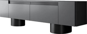 Έπιπλο τηλεόρασης Haven Megapap χρώμα ανθρακί 180x30x50εκ.