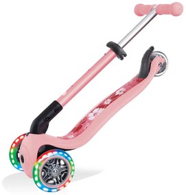 Globber Scooter Junior Foldable Fantasy Lights Flowers Pastel Pink