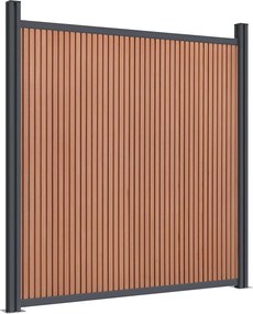 vidaXL Πάνελ Περίφραξης Καφέ 699 x 186 εκ. από WPC