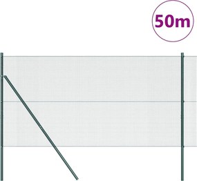 vidaXL Στύλος Περιφράξεων Χάλυβας και PVC Πράσινο