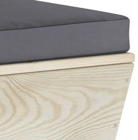 vidaXL Καναπές Κήπου Γωνιακός από Παλέτες Εμποτισμένο Ξύλο Ερυθρελάτης