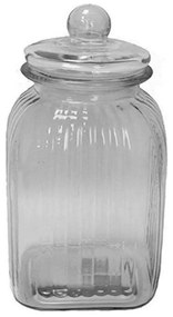 Βάζο Αποθήκευσης Με Καπάκι Ριγέ 00.03.3284 4600ml Clear Glass