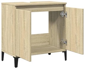 vidaXL Ντουλάπι Νιπτήρα Sonoma Δρυς 58x33x60 εκ. Επεξεργασμένο Ξύλο