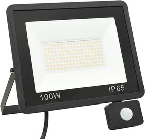 vidaXL Προβολέας LED με Αισθητήρα Θερμό Λευκό 100 W