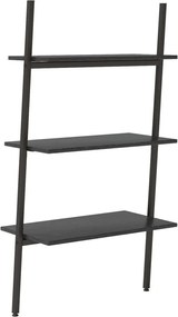 vidaXL Ραφιέρα Κεκλιμένη 3 Επιπέδων Μαύρη 64x34x116 εκ.