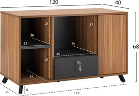 ΝΤΟΥΛΑΠΙ ΕΠΑΓΓΕΛΜΑΤΙΚΟ ΓΡΑΦΕΙΟΥ SUPREME HM2375 120X40X68Y εκ.