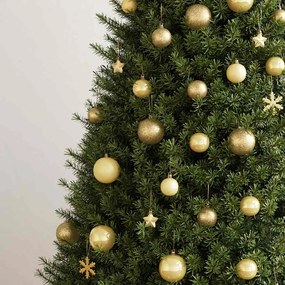 vidaXL Σετ Μπάλες Χριστουγεννιάτικες 111 τεμ. Χρυσές από Πολυστυρένιο