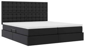 vidaXL Κρεβάτι με αποθηκευτικό χώρο και στρώμα Μαύρο 200 x 200 cm