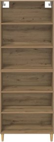 vidaXL Highboard Artisan Oak 69,5 x 32,5 x 180 εκ Επεξεργασμένο ξύλο