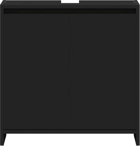vidaXL Ντουλάπι Νιπτήρα Μαύρο 60 x 33 x 60 εκ. από Επεξ. Ξύλο