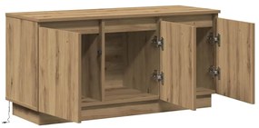 vidaXL Ντουλάπα Τηλεόρασης με LED artisan δρυς 100 x 38 x 49 εκ.