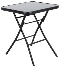 Τραπέζι Μεταλλικό ArteLibre Πτυσσόμενο TAURUS Μαύρο 60x60x70cm-14450054