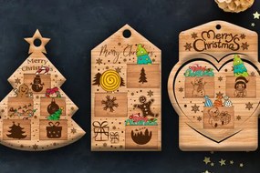 Intra απο ξύλο plywood 3mm-4mm πάχος Χριστουγεννιάτικο δώρο στολίδι με λέιζερ Δίασταση 8x8 cm INTRAFABR-83471795