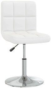 vidaXL Καρέκλα Τραπεζαρίας Λευκή από Συνθετικό Δέρμα