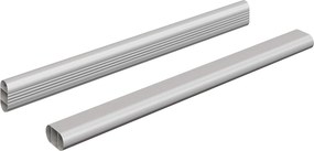 vidaXL Ράβδος Ντουλάπας 2 τμχ. Ασημί 316 x 15 x 29 mm