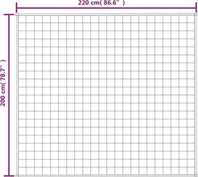 vidaXL Κουβέρτα Βαρύτητας Γκρι 200 x 220 εκ. 13 κ. Υφασμάτινη
