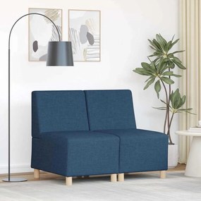 vidaXL Μοναδικός Καναπές χωρίς Χερούλια 2 pcs Μπλε 55 x 74 x 82 εκ.