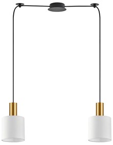 Φωτιστικό Οροφής Δίφωτο Homelighting 77-8599 Gold/White