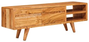 vidaXL Ντουλάπι TV με ράφι Καφέ 110 x 30 x 40 cm Στερεό Ξύλο Ακακίας