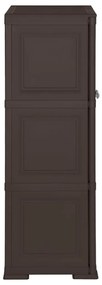 vidaXL Πλαστικό Ντουλάπι Καφέ 79 x 43 x 125 εκ. με Σχέδιο Ξύλου