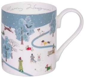 ΜΕΓΑΛΗ ΚΟΥΠΑ ΠΟΡΣΕΛΑΝΗΣ FINE BONE CHINA 425ml SOPHIE ALLPORT - CHRISTMAS DOGS