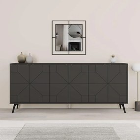Μπουφές Dune σε ανθρακί απόχρωση 181x35x77.4εκ 181x35x77.4 εκ.