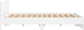 vidaXL Πλαίσιο Κρεβατιού με Κεφαλάρι Λευκό 200 x 200 εκ.