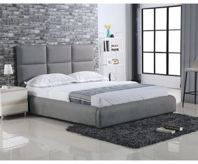 MAXIM Κρεβάτι Διπλό, για Στρώμα 160x200cm, Ύφασμα Σκούρο Γκρι