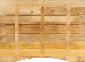 vidaXL Επιφάνεια Γραφείου Καμπύλη 110x80x2,5 εκ Μασίφ Ακατ. Μάνγκο