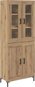 vidaXL Highboard 2 pcs Artisan Oak Επεξεργασμένο ξύλο