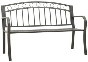vidaXL Παγκάκι Κήπου Γκρι 120 εκ. Ατσάλινο