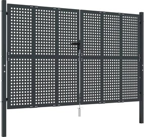 vidaXL Πόρτα Κήπου Ανθρακί 300x200 εκ. Ατσάλι